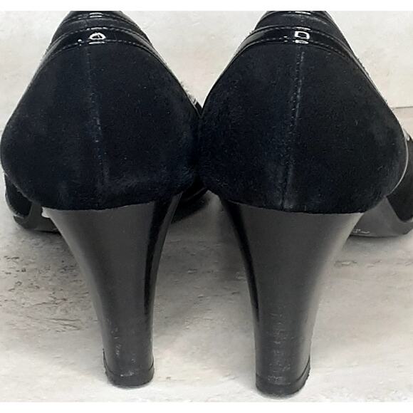 Ladies Amalfi Black Suede Pumps Size 10 Made in Italy - Picture 2 of 8